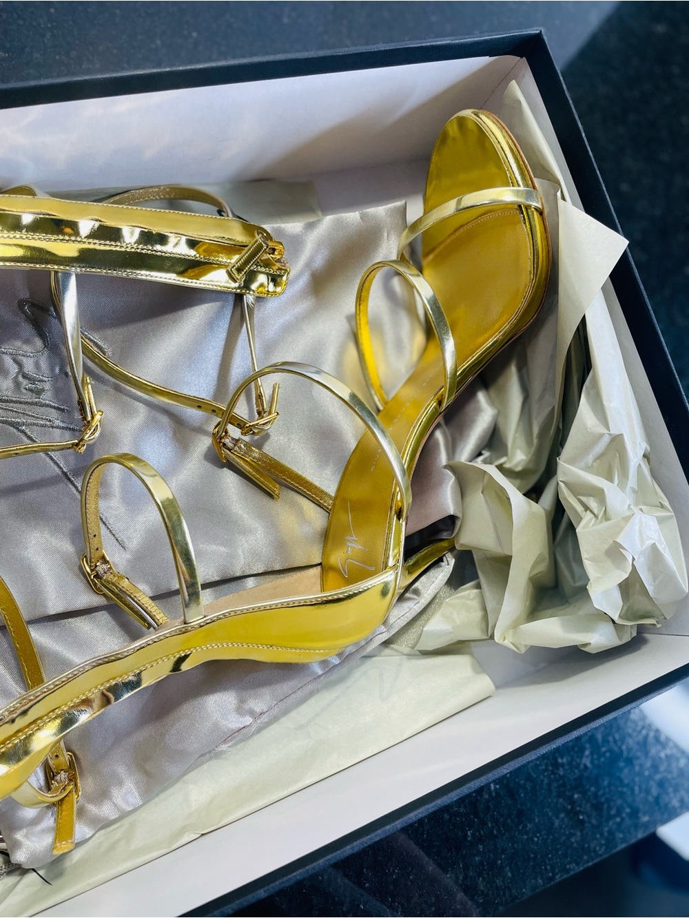 Giuseppe Zanotti Gold Gladiator Knee-High Strappy Stiletto Boots - Picture 2 of 11